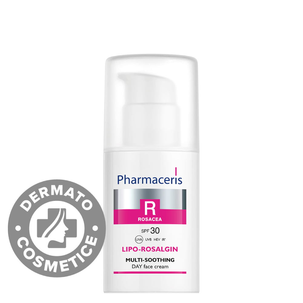 Crema de zi calmanta pentru ten uscat SPF30 Lipo-Rosalgin R, 30ml, Pharmaceris
