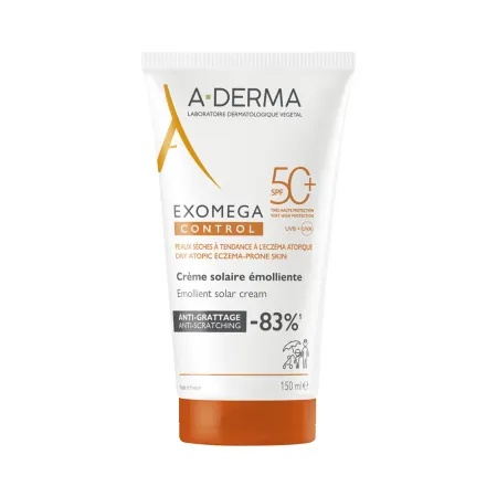 Crema emolienta cu protectie solara cu SPF50+ Exomega Control, 150ml, A-Derma