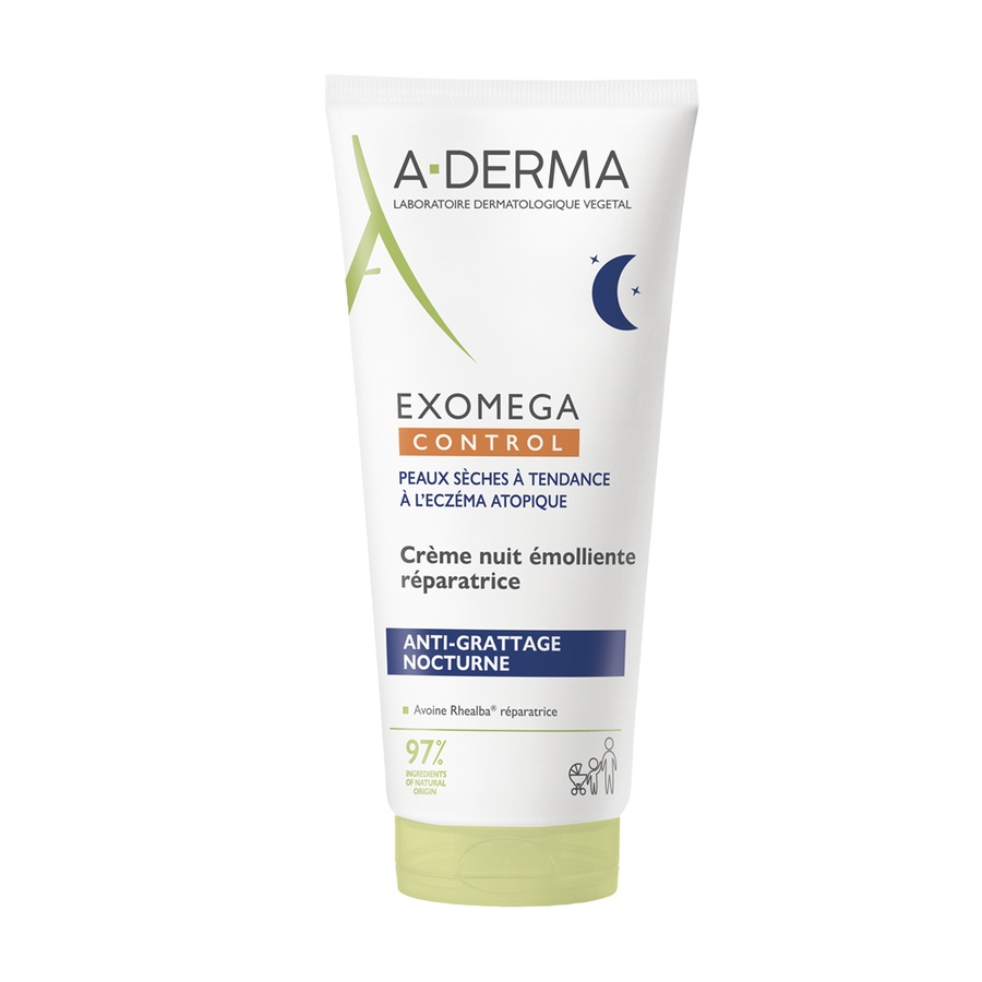 Cremă emolientă reparatoare de noapte Exomega Control, 200 ml, A-Derma