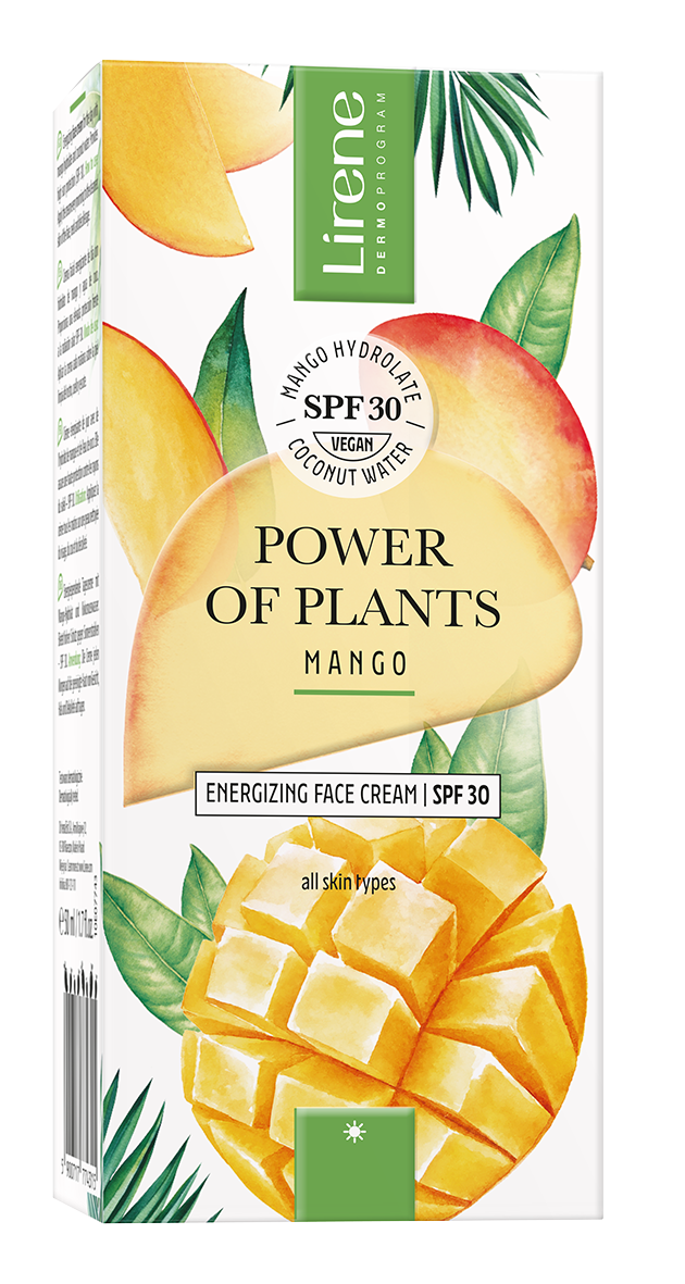 Crema energizanta cu SPF30 Power of Plants Mango, 50ml, Lirene