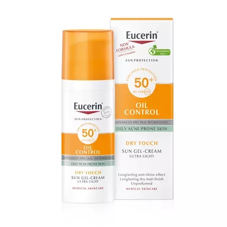 Cremă gel de față cu SPF 50+ Oil Control, 50 ml, Eucerin