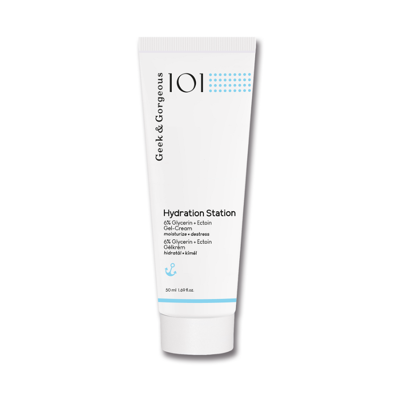 Crema hidratanta 6 % Glicerina + Ectoina Hydration Station, 50 ml, Geek & Gorgeous