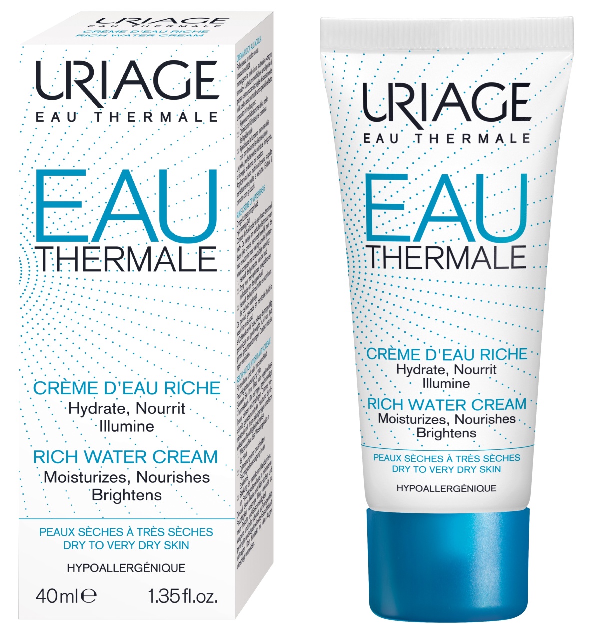 Crema hidratanta cu textura bogata Eau Thermale, 40ml, Uriage
