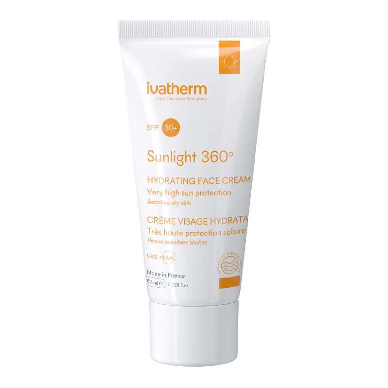 Crema hidratanta pentru fata cu protectie solara SPF 50+ Sunlight, 50ml, Ivatherm