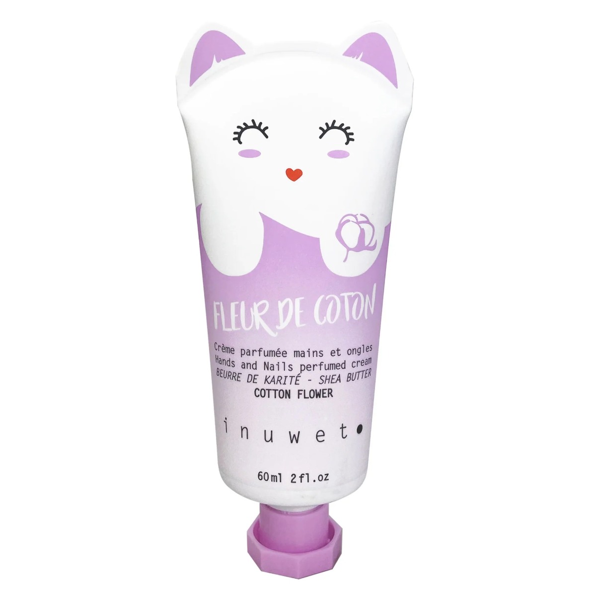 Crema hidratanta pentru maini si unghii cu parfum de floare de bumbac, 60ml, Inuwet