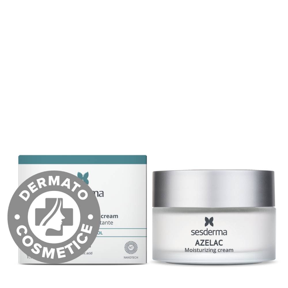 Crema hidratanta pentru ten uscat predispus la acnee Azelac, 50ml, Sesderma
