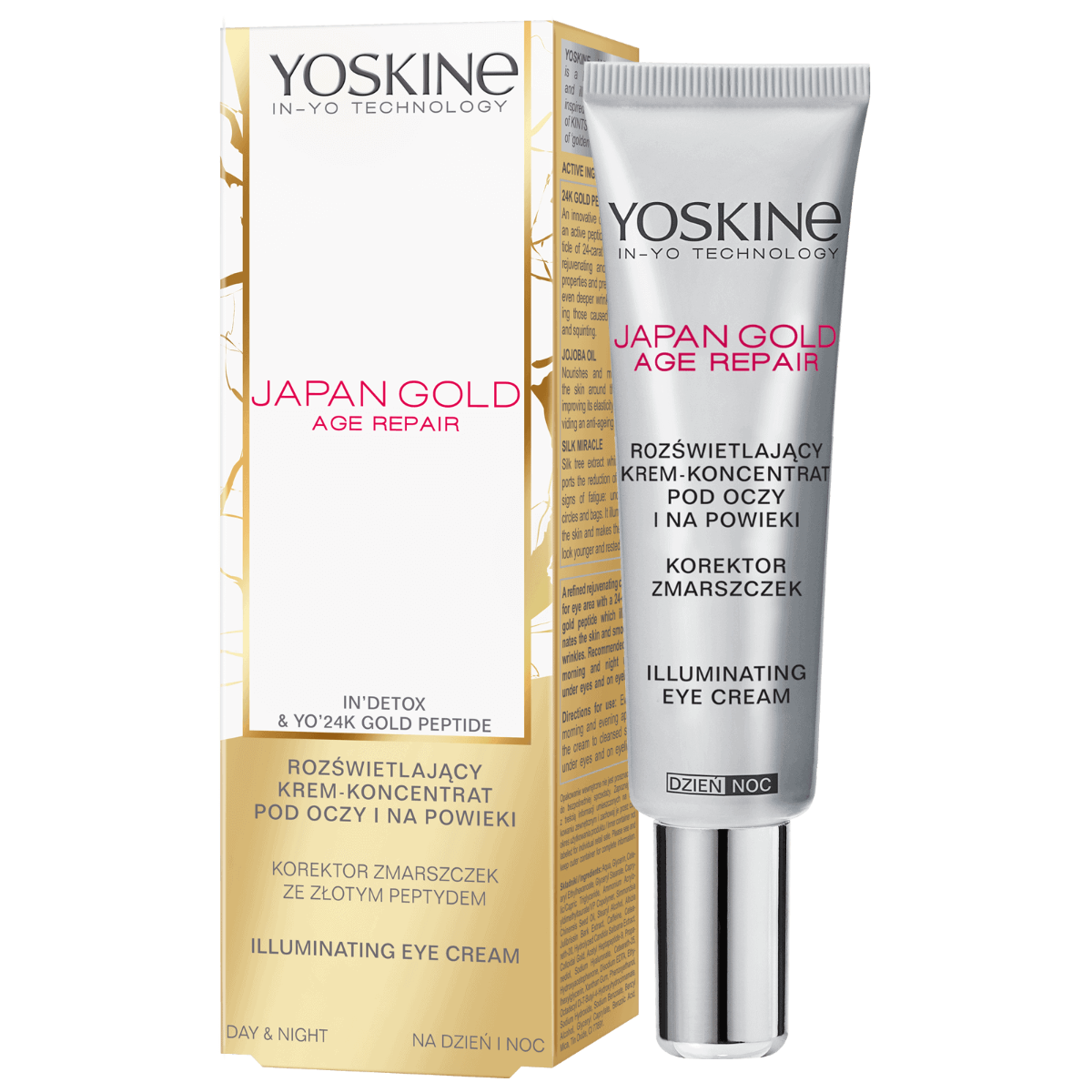 Crema iluminatoare pentru ochi de zi si noapte Japan Gold, 15ml, Yoskine