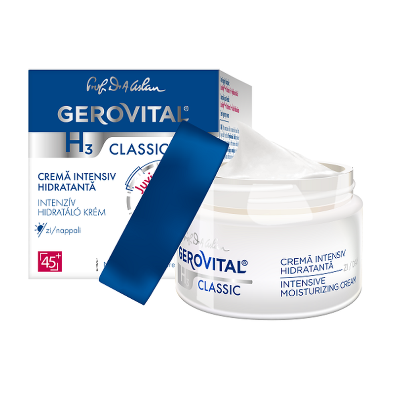 Crema intensiv hidratanta de zi H3 Classic, Gerovital | 50 ml