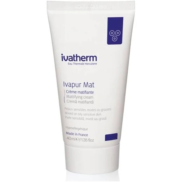 Crema matifianta pentru ten gras si mixt Ivapur Mat, 40ml, Ivatherm
