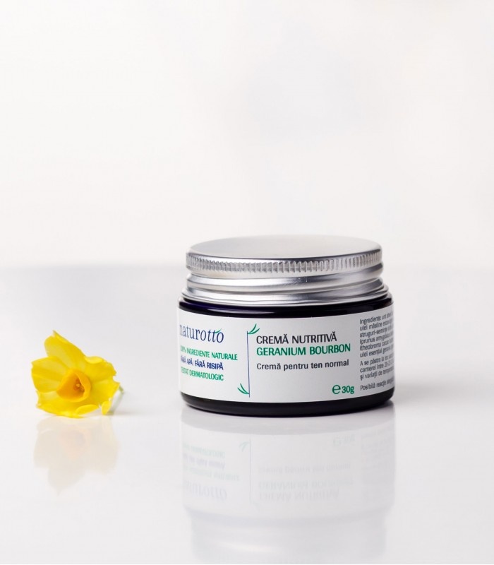 Crema nutritiva Geranium Bourbon pentru ten normal, 30g, Naturotto