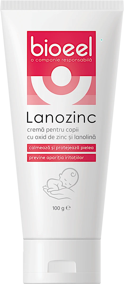 Crema pentru copii Lanozinc, 100g, Bioeel