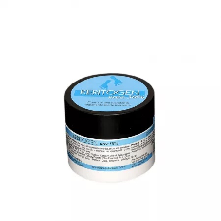 Crema pentru ingrijirea tegumentelor ingrosate Keritogen 30% uree, 50g, Herbagen