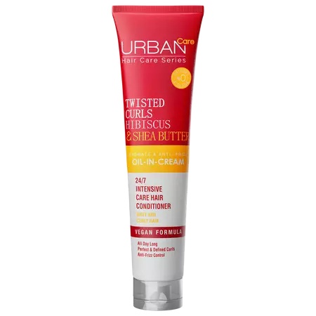 Crema pentru par ondulat si cret cu Hibiscus si Unt de Shea, 175ml, Urban Care