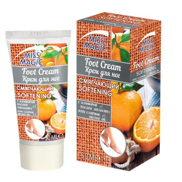 Crema pentru picioare cu camfor si ulei de portocale Miss Magic | 50 ml