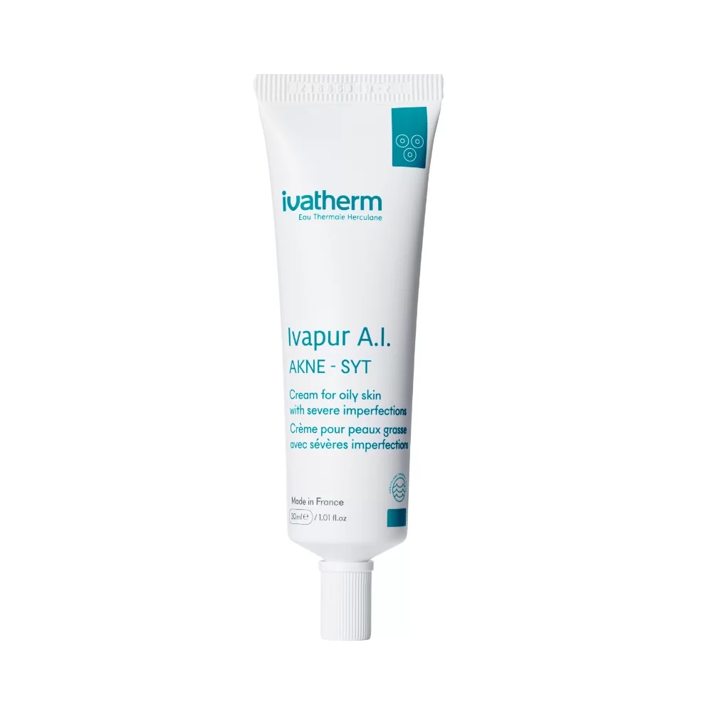 Crema pentru piele grasa cu imperfectiuni severe A.I. Akne-Syt Ivapur, 30ml, Ivatherm