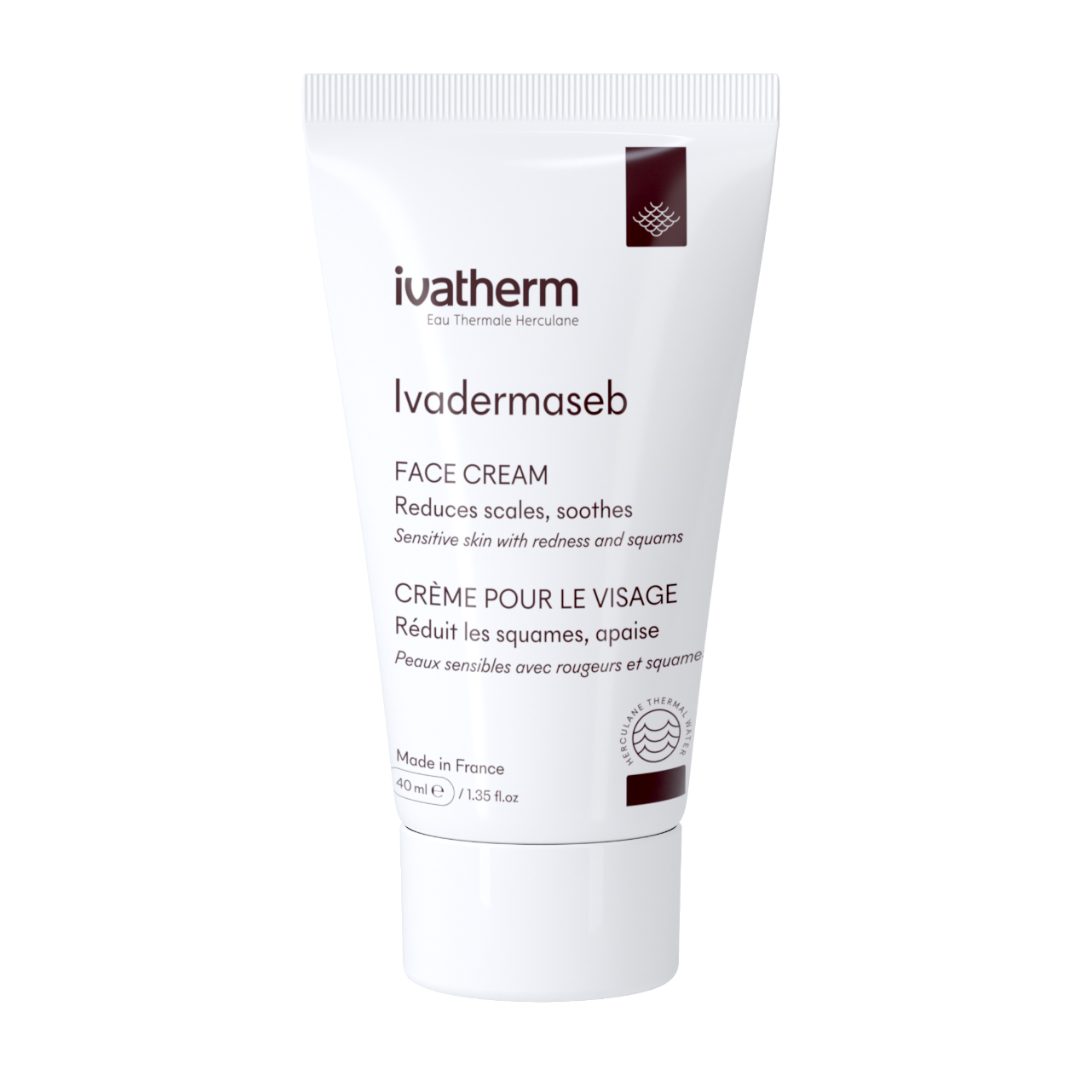 Crema pentru piele sensibila, antiroseata si scuame, Ivadermaseb, 40ml, Ivatherm