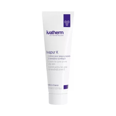Crema pentru ten gras cu tendinta acneica Ivapur K, 30ml, Ivatherm