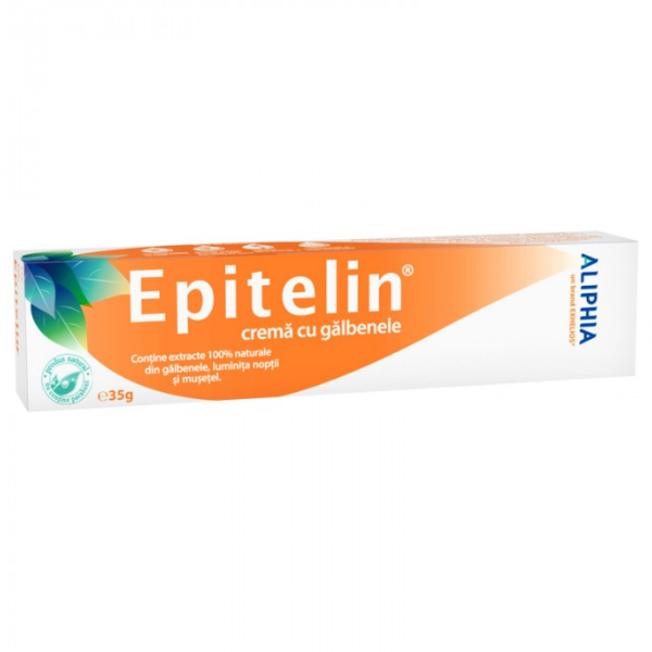Crema regeneranta Epitelin cu galbenele, musetel si luminta noptii, Exhelios | 40 g