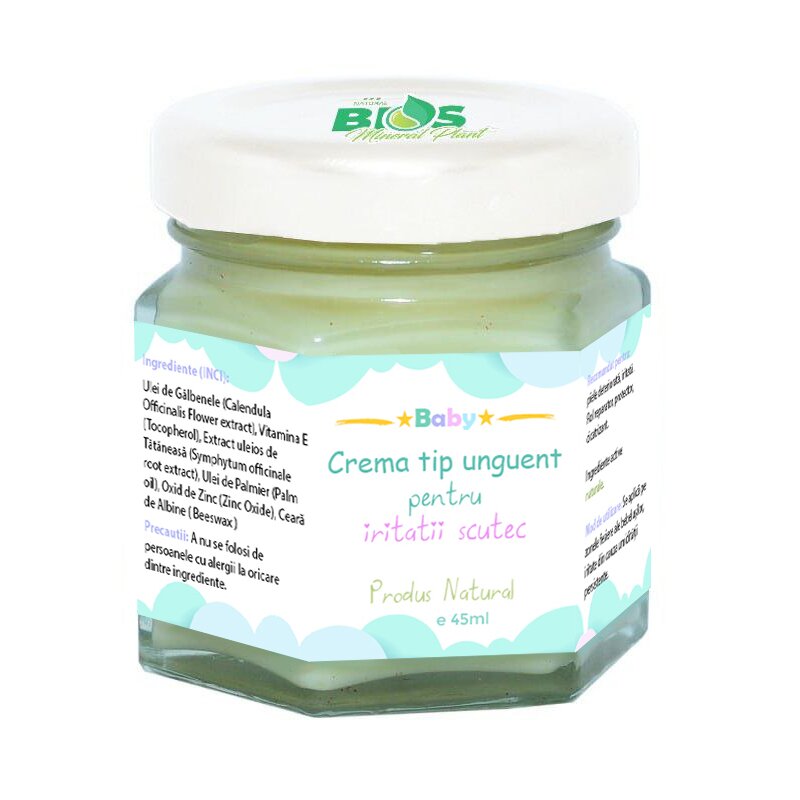 Crema tip Unguent pentru Iritatii Scutec, 45 ml Bios Mineral Plant