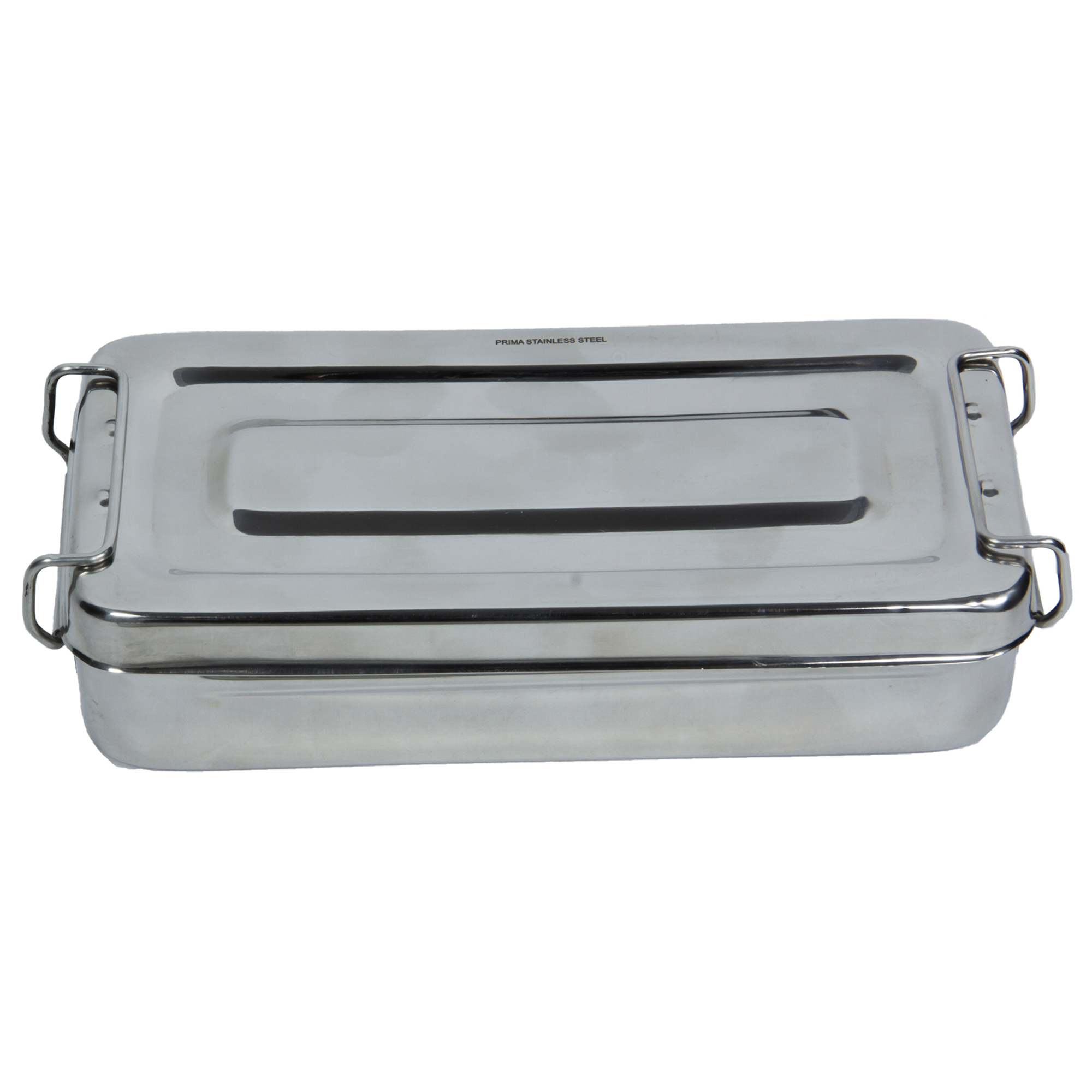 Cutie instrumentar cu manere, PRIMA, din otel inox, 30x15x4cm