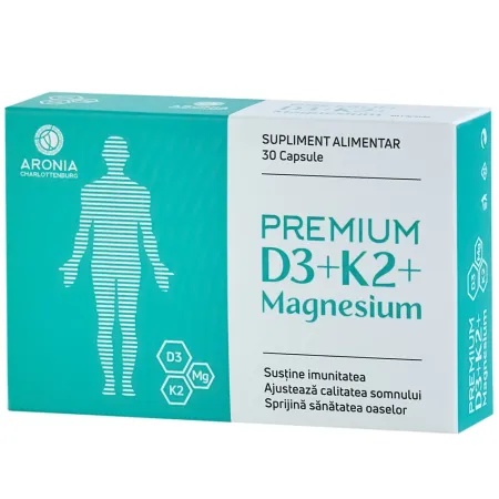 D3+K2+Magnesium Premium, 30 capsule, Aronia Charlottenburg