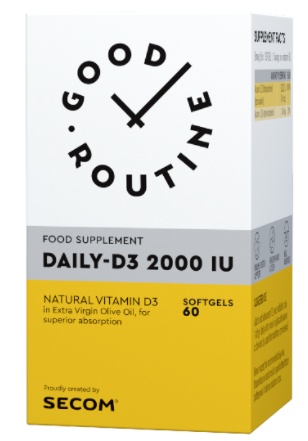 Daily D3 2000UI Good Routine, 60capsule, Secom