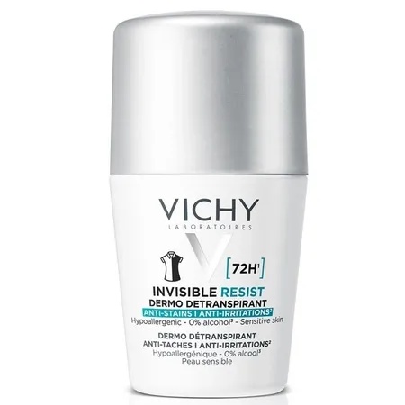 Deo Roll-on Invisible resist 72h pentru piele sensibila, 50ml, Vichy
