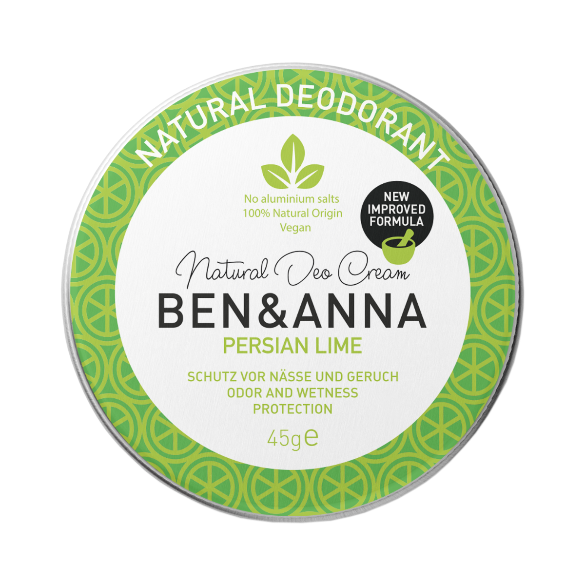 Deodorant natural crema Persian Lime, 45g, Ben&Anna