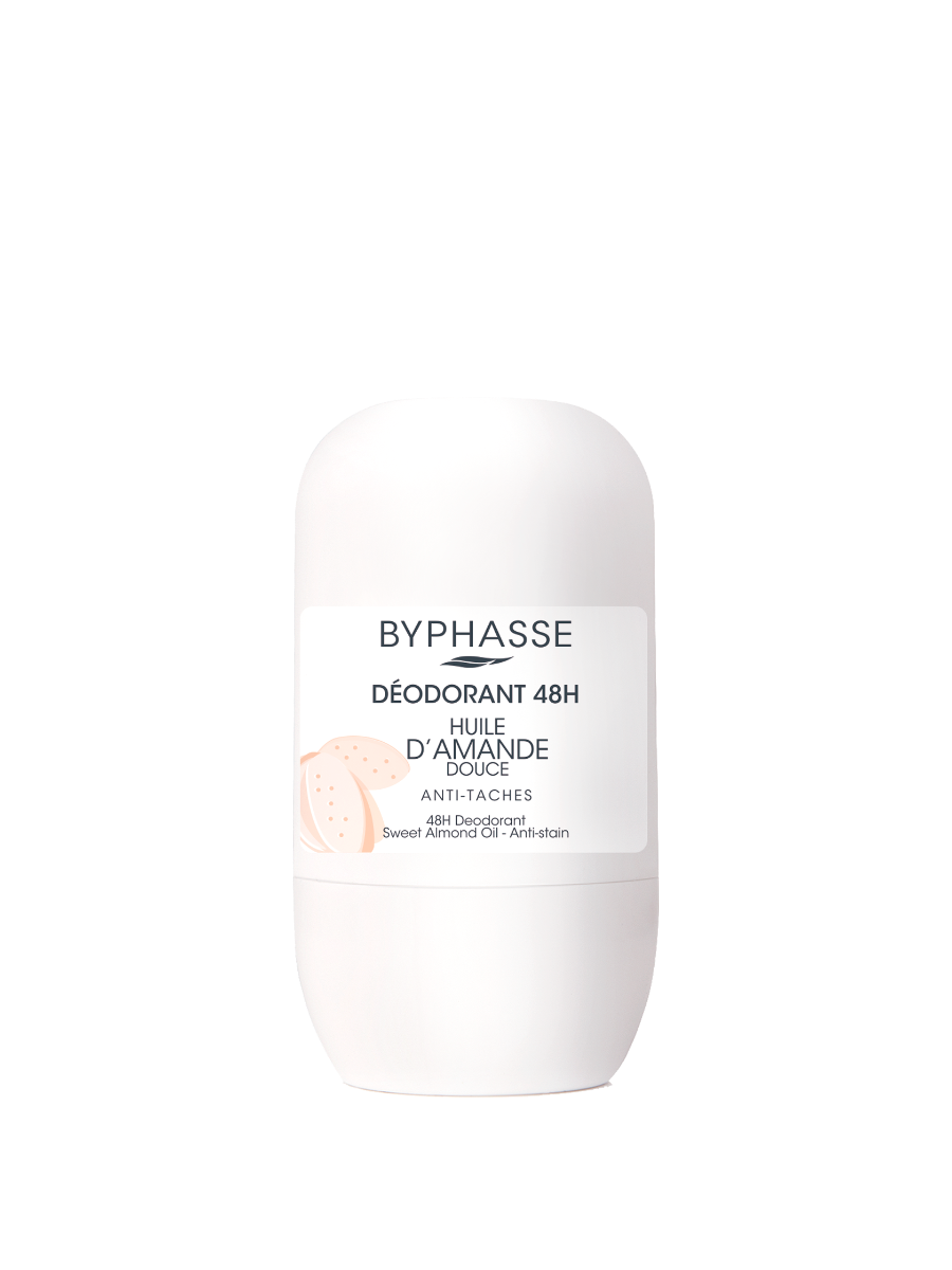 Deodorant roll-on 48h cu ulei de migdale dulci, 50ml, Byphasse
