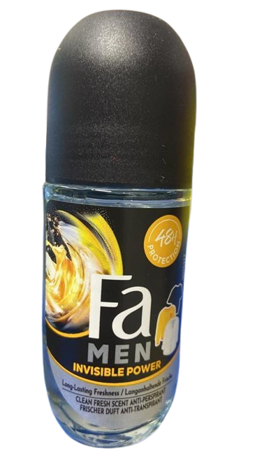 Deodorant roll-on anti-perspirant pentru barbati Invisible Power, 50ml, Fa