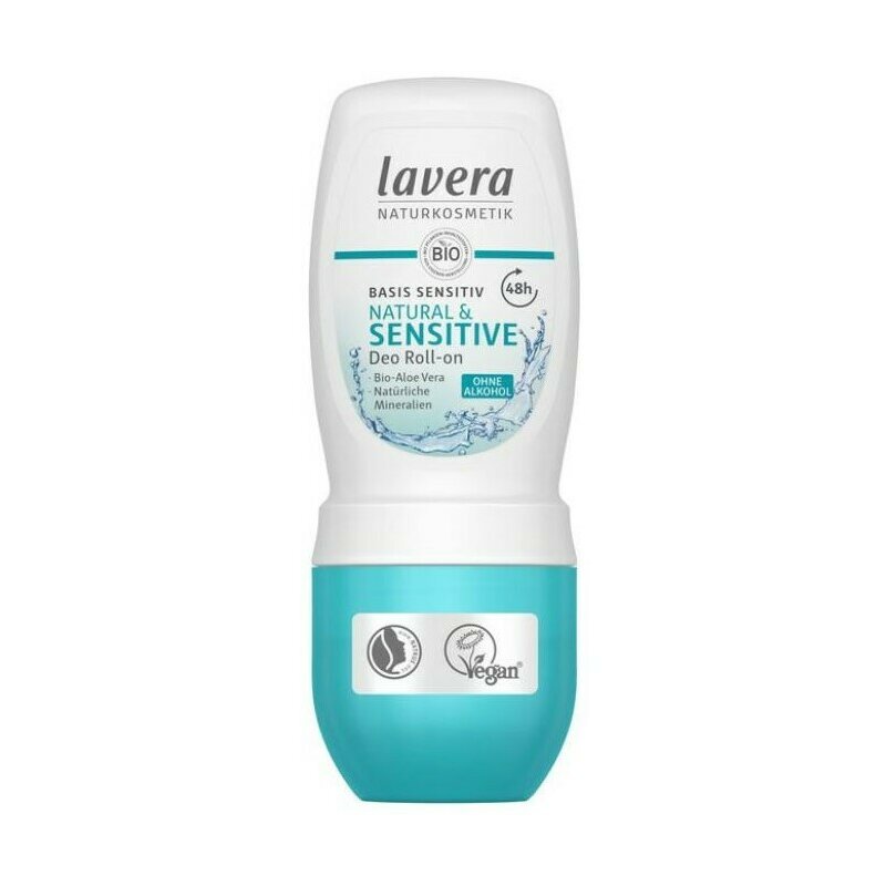 Deodorant Roll-on Natural & Sensitive cu aloe vera si minerale naturale 50ml Lavera