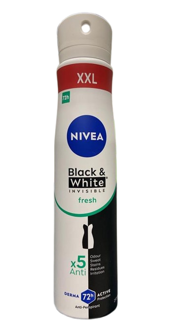 Deodorant spray Invisible Black & White Fresh, 250ml, Nivea