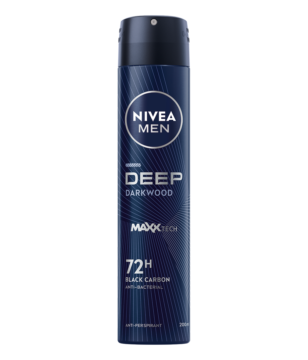 Deodorant spray pentru barbati Deep Darkwood Black Carbon, 200ml, Nivea
