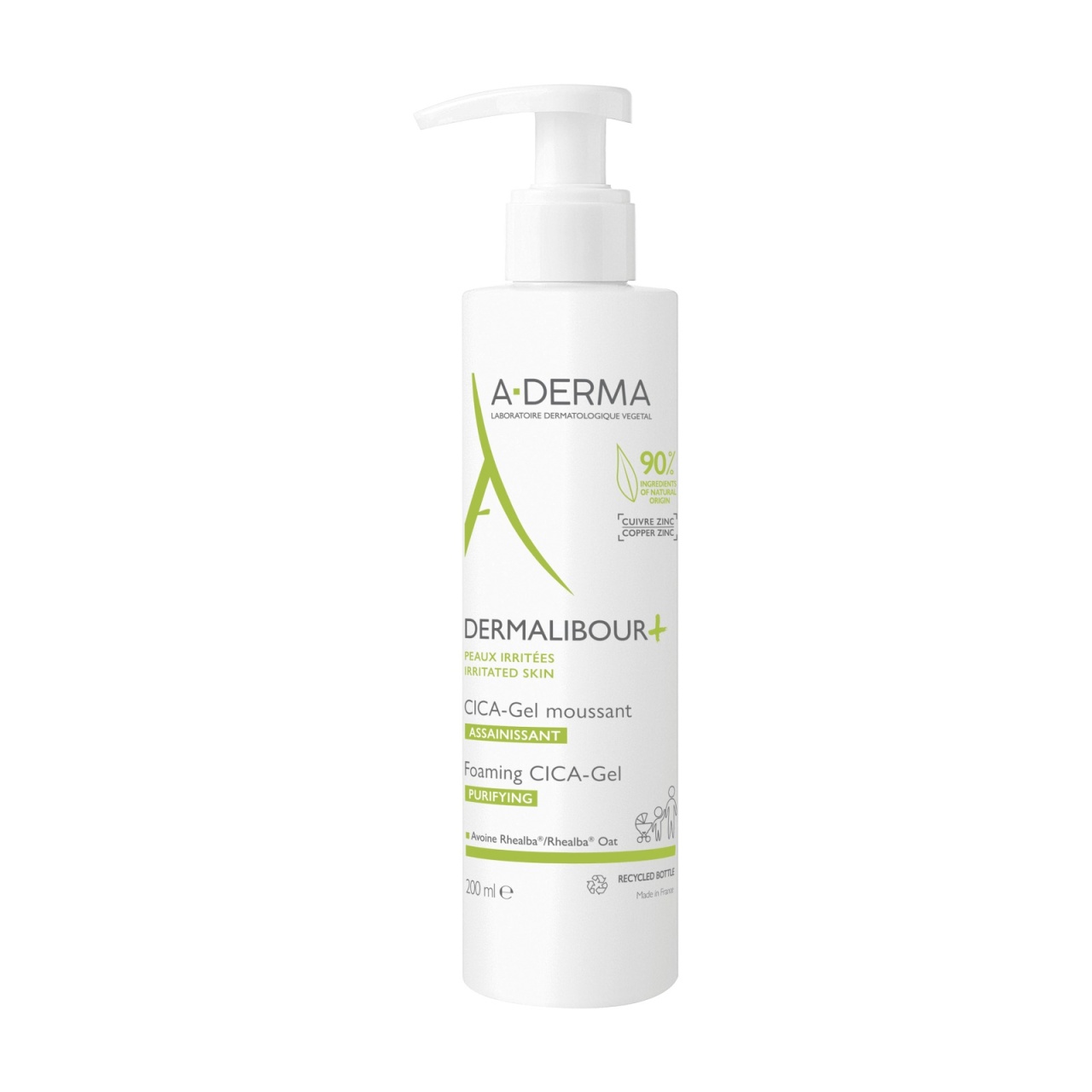 Dermalibour+ Cica gel spumant purificator, 200 ml, A-Derma