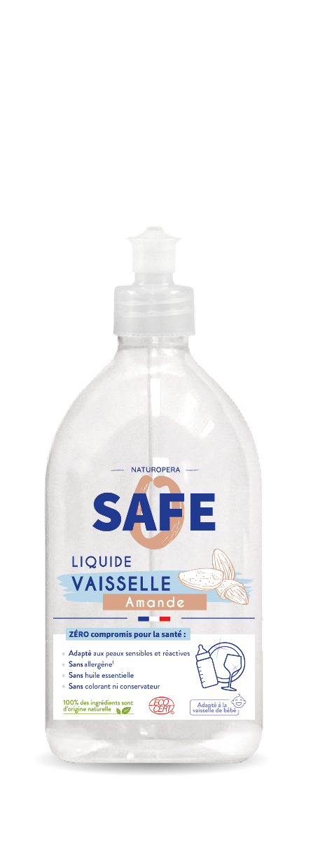 Detergent bio pentru vase cu parfum de migdale fara alergeni, 500ml, Safe