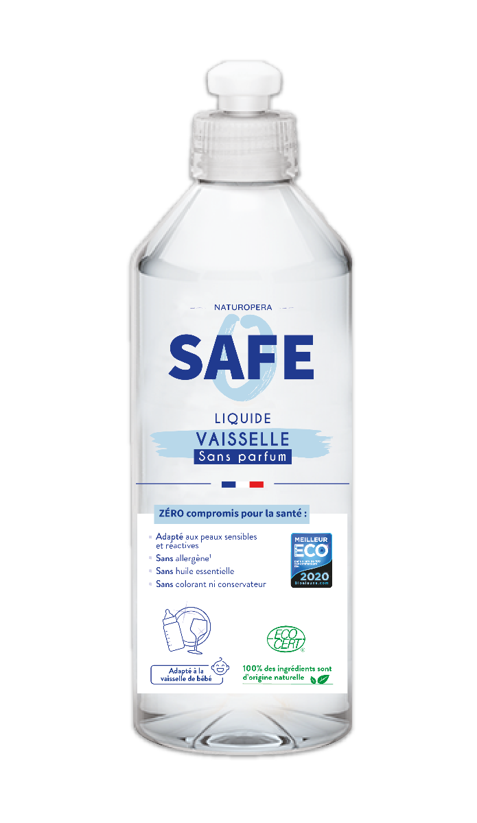 Detergent bio pentru vase fara parfum sau alergeni, 1l, Safe