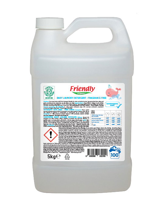 Detergent de rufe fara miros, 5l, Friendly Organic