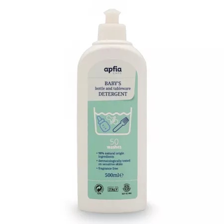 Detergent lichid biberoane si vesela Natural, 500ml, Apfia Care