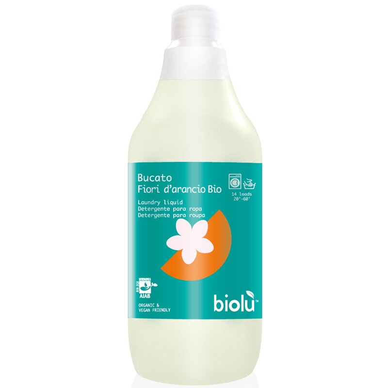 Detergent lichid pentru rufe albe si colorate cu portocale ecologic 1l Biolu