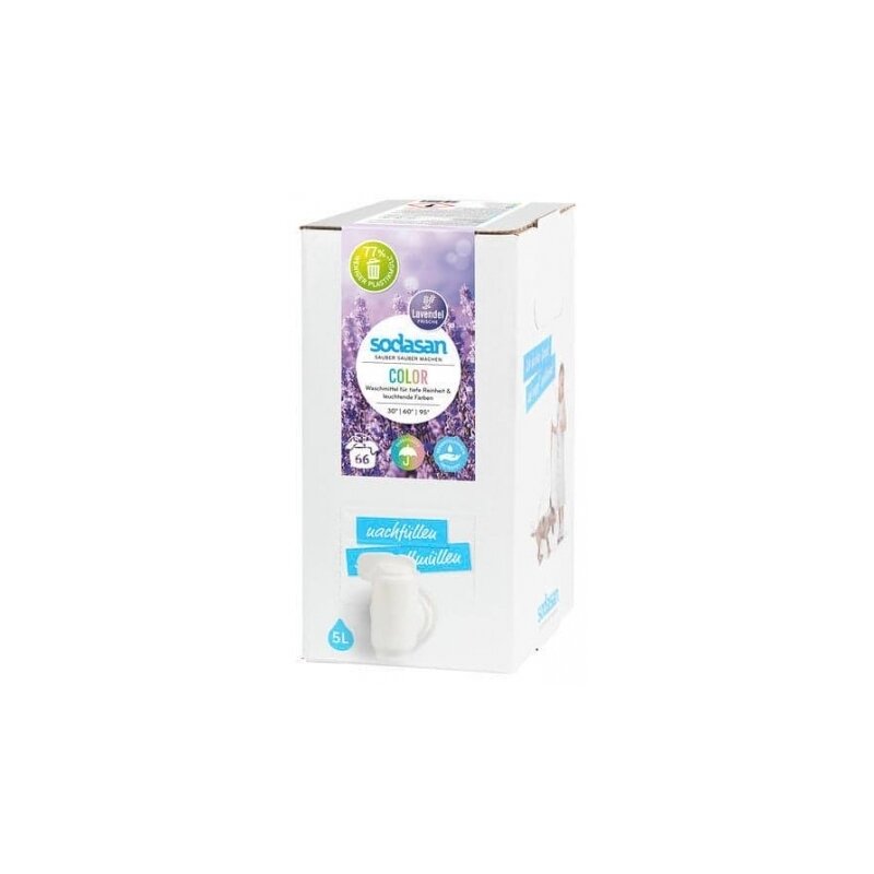 Detergent lichid pentru rufe colorate cu lavanda ecologic 5 l Sodasan