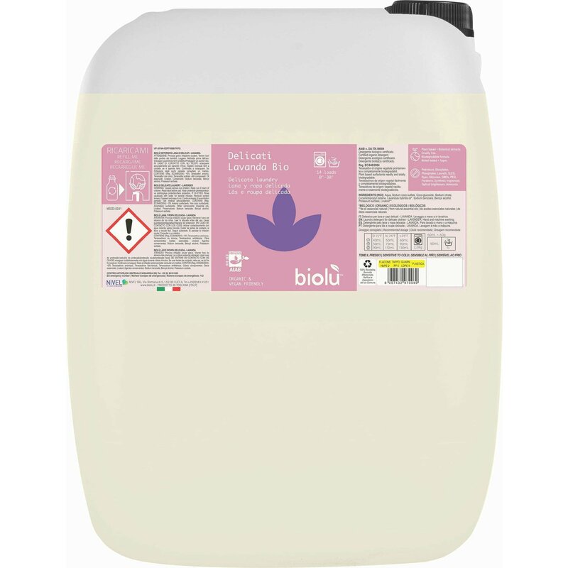 Detergent lichid pentru rufe delicate ecologic 20l Biolu
