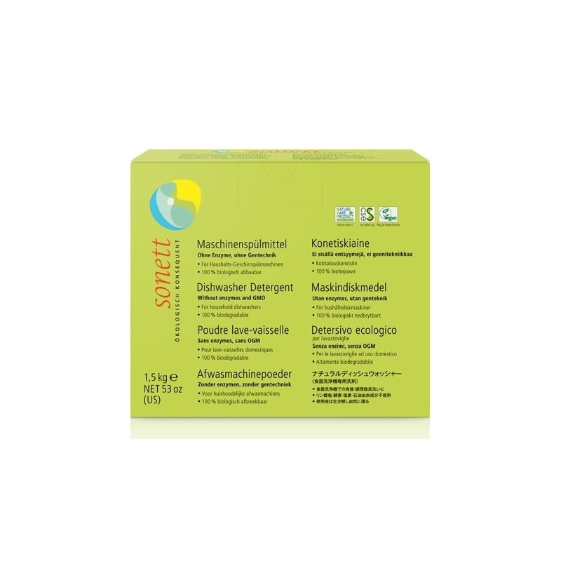 Detergent praf pentru masina de spalat vase, ecologic, 1.5kg, Sonett
