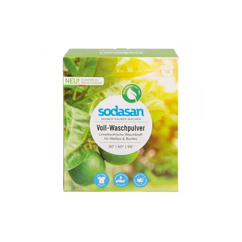 Detergent praf pentru rufe cu lime ecologic 1.01kg Sodasan