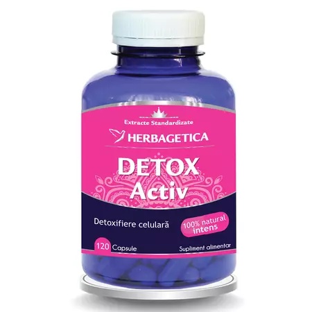 Detox activ, 120 capsule, Herbagetica