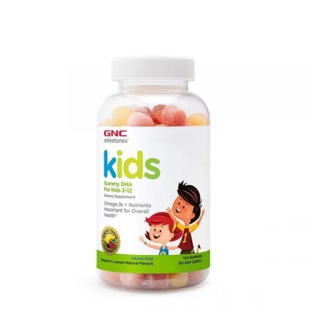DHA Omega3 pentru copii 2-12ani, 120 jeleuri, GNC