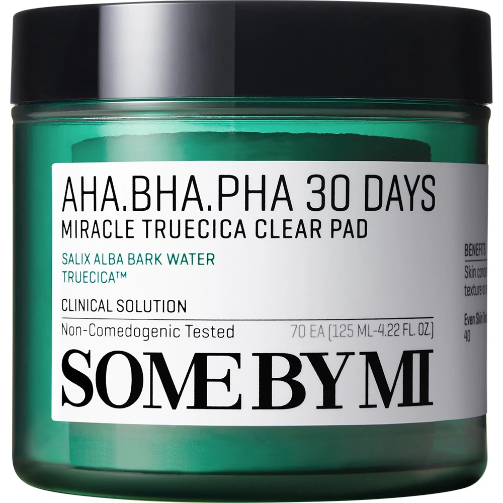 Dischete exfoliante AHA-BHA-PHA 30 Days Miracle Truecica, 70 buc, Some By Mi