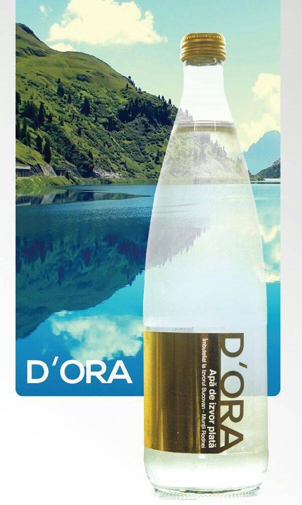 DORA - apa alcalina cu aur coloidal, D'ORA - 1000ml - poza 2