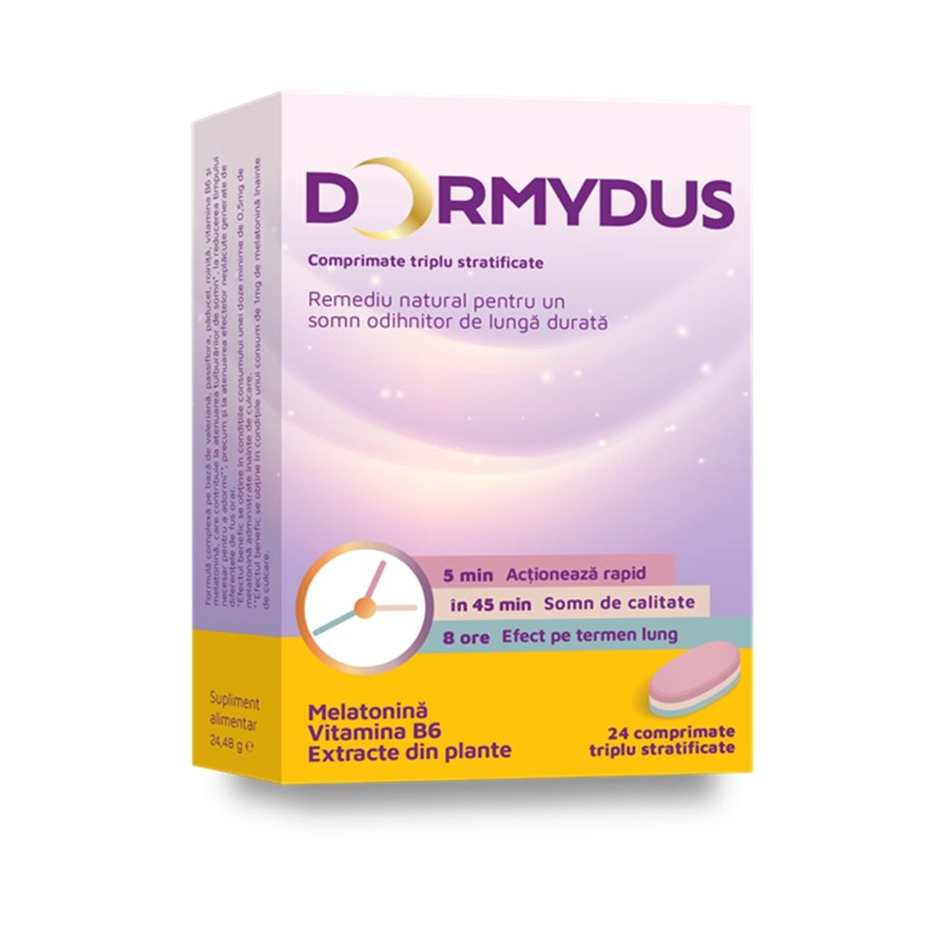 Dormydus, Terapia | 24 comprimate triplu stratificate