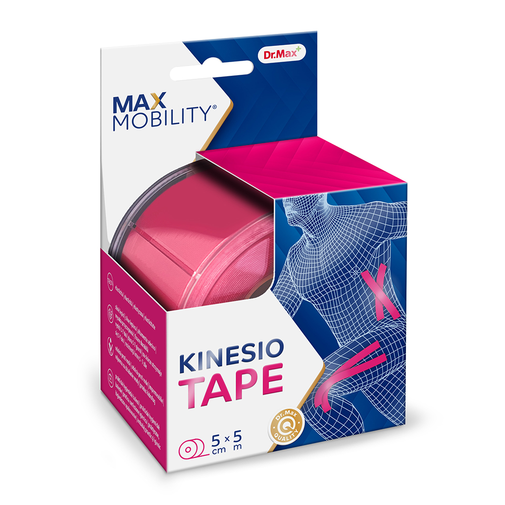 Dr. Max Banda Kinesio Roz 5cm x 5m, 1 bucata
