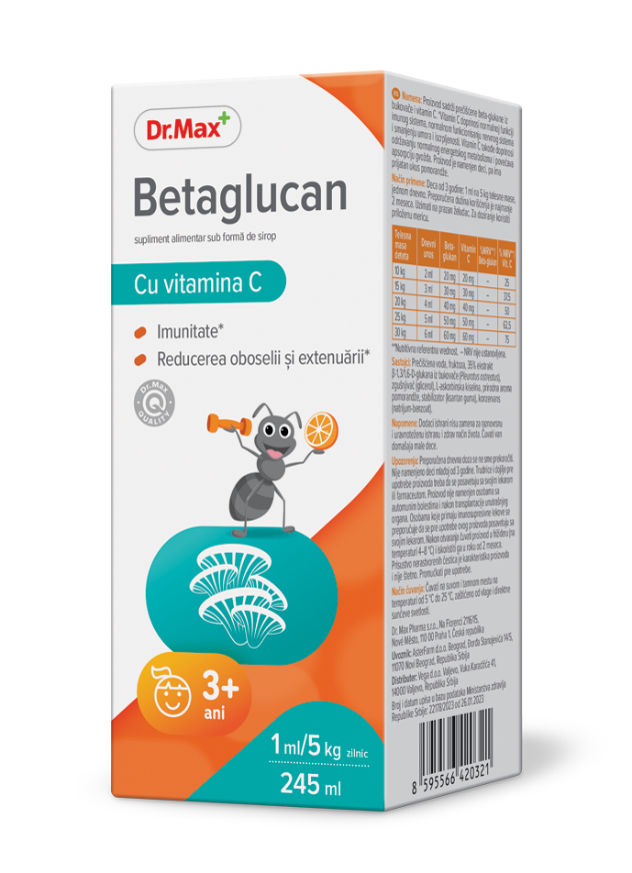 Dr. Max Betaglucan Sirop, 245ml